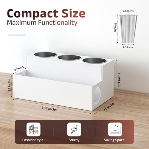 Casavita White Hair Tool Organizer with Heat-Resistant - Image 3