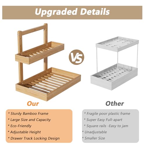 Bamboo Under Sink Organizer and Storage, 2 Tier Pull | All Products - Image 6