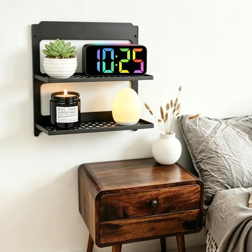 2-Tier Folding Metal Shelf Wall Mounted,Small Foldable Wall Shelf - Image 6