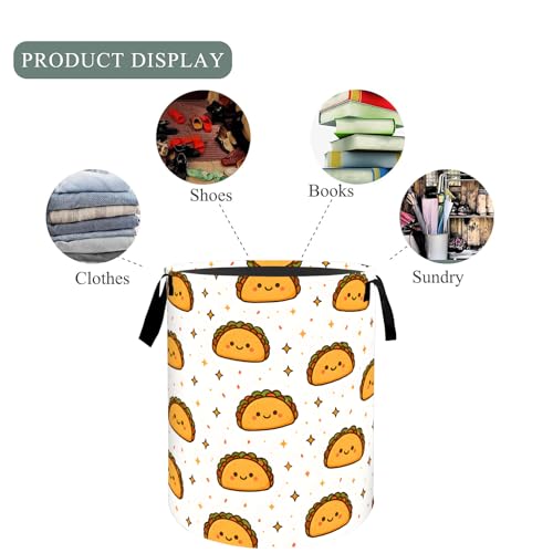 Smiling Taco Laundry Basket Hamper, Organizer Bins Gifts - Image 5