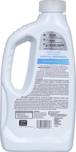 Drano Drain Clog Remover, Non-Corrosive Formula, 32 Fl Oz, Pack of 2 | Safe on All Pipes | Essential Ingredients