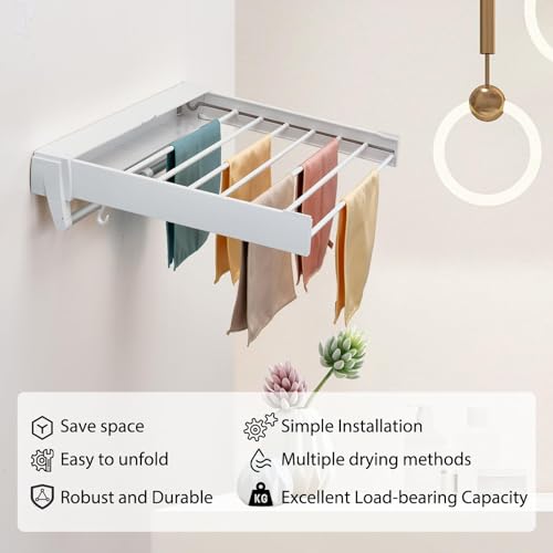Wall Mounted Drying Rack, Clothes Drying Rack | Laundry & Clothing - Image 6