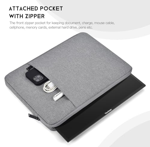 15.6 16.1 Inch Portable Monitor Case, Protective Padded Water - Image 4