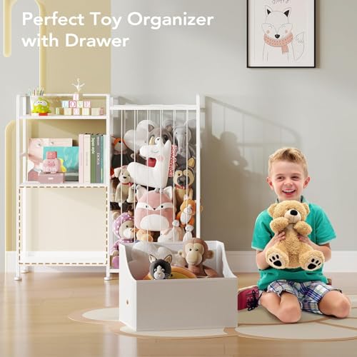BBLIKE Toy Storage Organizer, Stuffed Animal Storage with Toy Bin - Image 5
