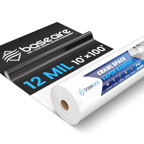 Crawl Space Vapor Barrier 12mil 10'x100' Black White Panda Film - Image 2