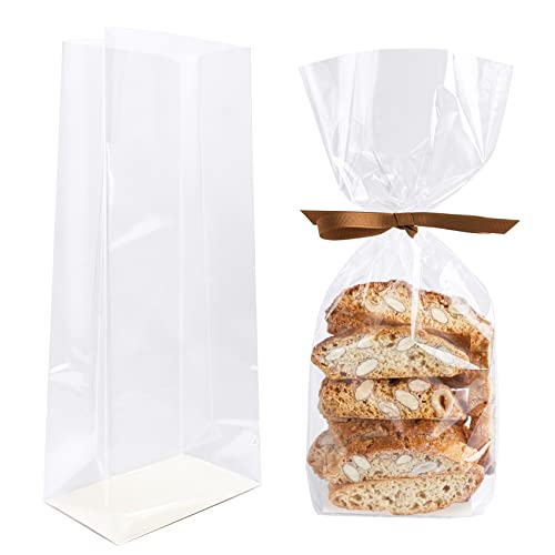 Morepack Gusseted Flat Bottom Cellophane Bags 5x3x12 In 50Pcs - Image 2