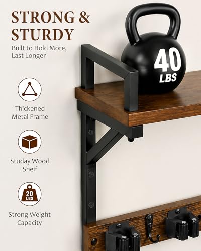 Lorbro Broom Holder Wall Mount with Cleaning Supplies - Image 6