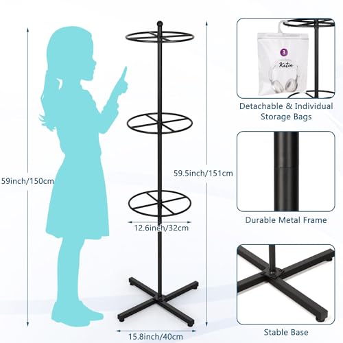 Loghot Freestanding Metal Headphone Storage Stand with 30 - Image 3