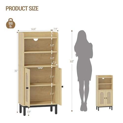Hzuaneri Bathroom Storage Cabinet, Small Floor Cabinet - Image 3