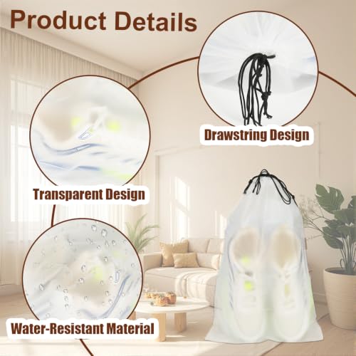 100pcs, clear drawstring bags - Image 4
