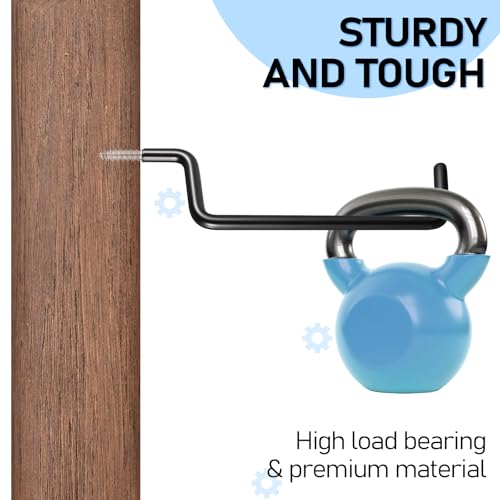 12 Pcs Black Heavy Duty Ladder Hooks Screw in Storage | Garage Storage - Image 6