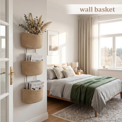 TeoKJ Over the Door Hanging Storage Basket Woven 3 T | All Products - Image 4