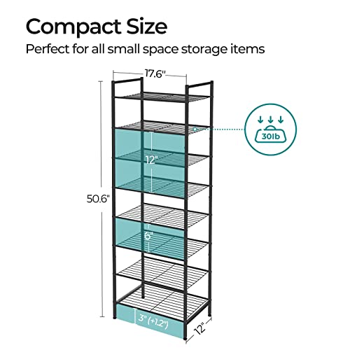 SONGMICS 8-Tier Metal Shoe Rack, Vertical Shelf - Image 4