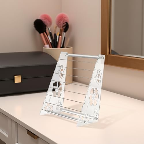 Acrylic Jewelry Display Organizer Rack with 8 Removable Rods - Image 7