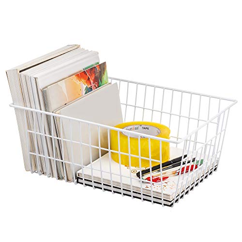 Wire Storage Freezer Baskets, Set of 2 Large 15.4" | Home Organization - Image 6