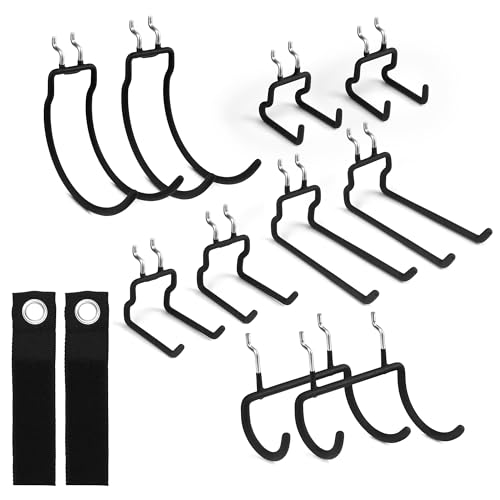 12-Piece Pegboard Hooks with Extension Straps, Heavy Duty - Image 2