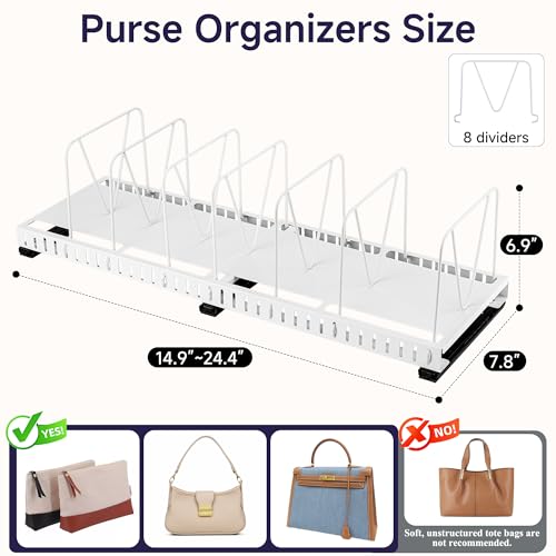 Aminigram Closet Organizers and Storage, Adjustable Purse - Image 3