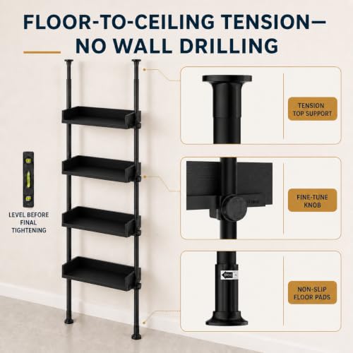 ALLZONE Tension Over The Toilet Storage Cabinet, No- | All Products - Image 5
