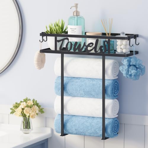 HapiRm Rolled Towel Racks for Bathroom - Towel Storage - Image 2