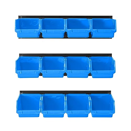 Wall Mounted Storage Bins, Plastic Hanging Storage Organizer Bins - Image 7