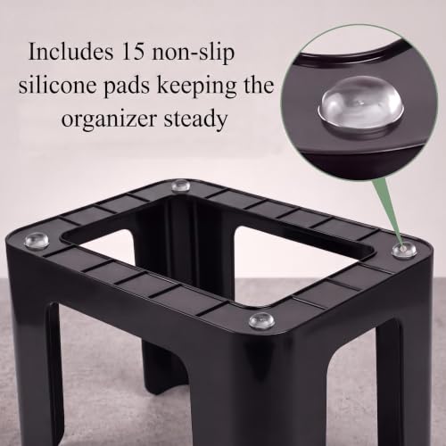 3 PCS Lid Organizer for Rubbermaid Brilliance Snap-On Lids Black - Image 4