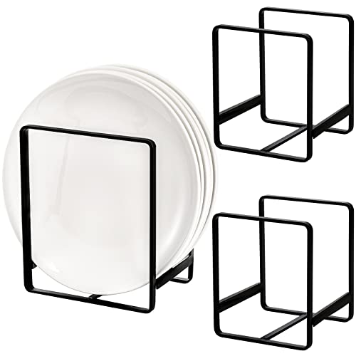 ZOOFOX 3 Pieces Metal Dish Organizer, Plate Organizer for Cabinet - Image 2