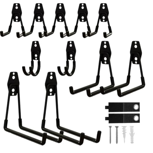 Garage Hooks, 12 Pack Wall Hooks for Hanging Heavy Duty Ladders - Image 2