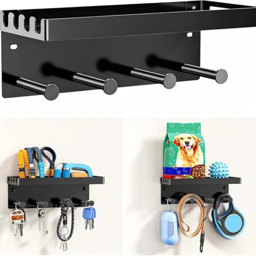 YWHWXB No Drill Dog Leash Holder Wall Mount, Pet Hooks & - Image 2