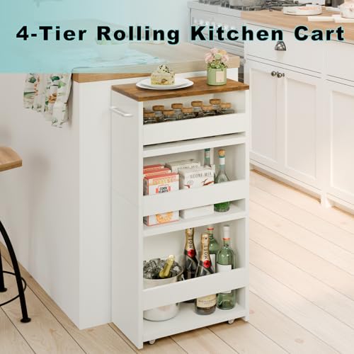 MARTY Slim Rolling Storage Cart 7.9" W Laundry Cart - Image 7