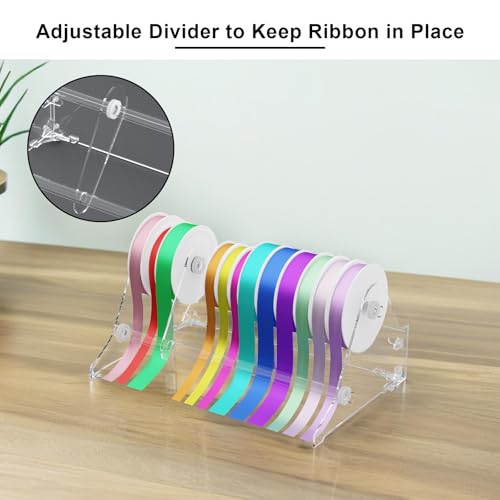 Homakover Acrylic Ribbon Storage Organizer, Wall Mounted - Image 7