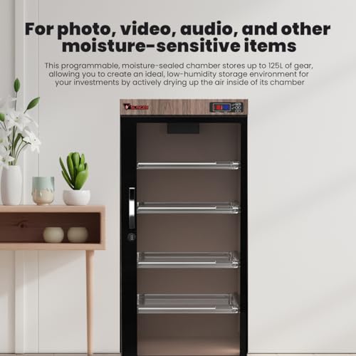 125L Electronic Dry Cabinet with Combination Lock (Oak) – - Image 5