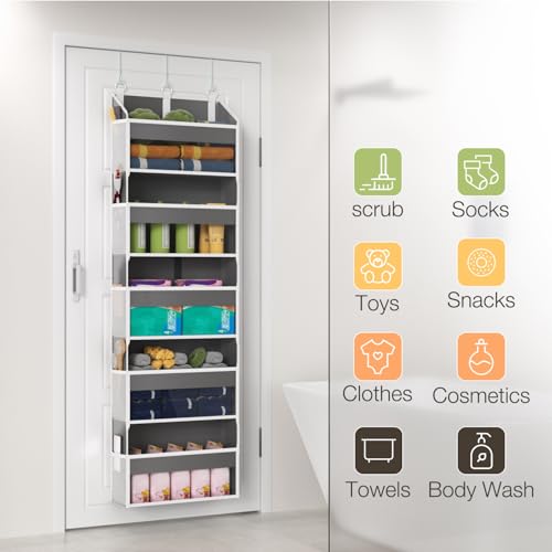 Over the Door Organizer with 5 Front & 10 MeshSide Pockets,Heavy - Image 4