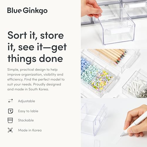Blue Ginkgo 20-Drawer Storage Cabinet Organizer, Grey - Image 7
