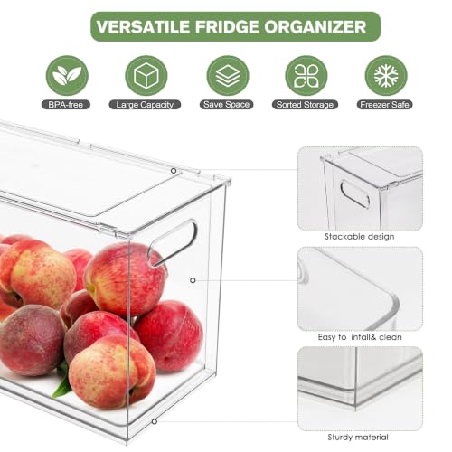 9.5QT Refrigerator Organizer Fridge Storage Bin with | All Products - Image 4