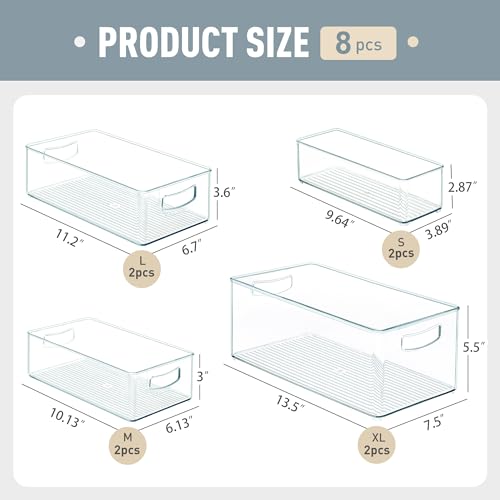 Heyuzb 8 PACK Freezer Organizer Bins Fridge Organizers - Image 4