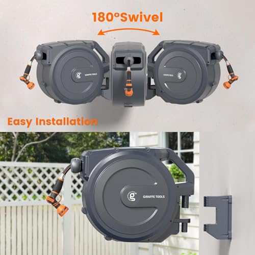 Giraffe Tools Retractable Garden Hose Reel Auto Rewind - Image 4