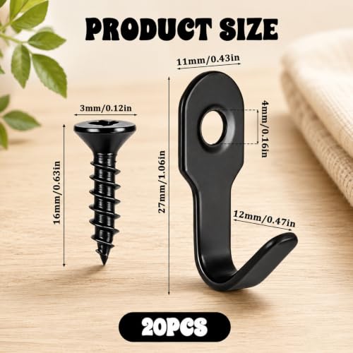 20Pcs Small Hook J Hooks for Hanging Mini Wall Hooks - Image 5