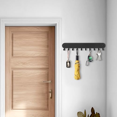 2 Pack Key Holder for Wall, Key Hooks with 10 Hooks, Black - Image 3