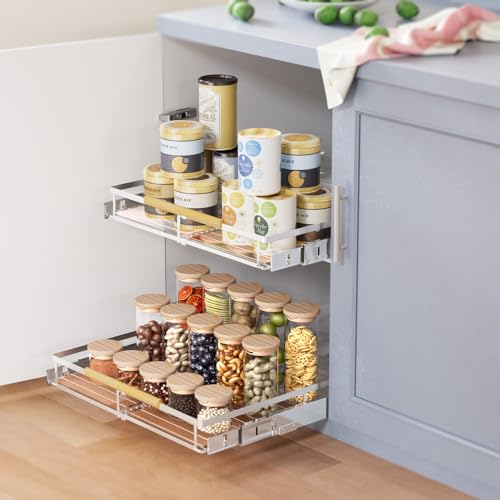 Pull Out Cabinet Organizer 2Pack, Heavy Duty Slide Out - Image 3