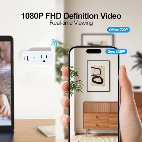 ULar 1080P WiFi Wall Outlet Camera with 32 GB Card Local Storage - Image 4