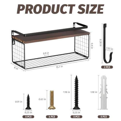 Ironing Board Hanger Wall Mount, Ironing Board Holder with Basket - Image 4