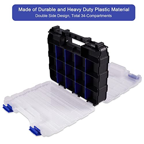 Small Parts Storage Case Tools Box Organizer Double Side 34 - Image 4