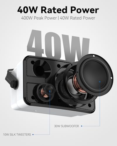 400W Outdoor Bluetooth Speakers, Wireless Sync Between Speakers - Image 4