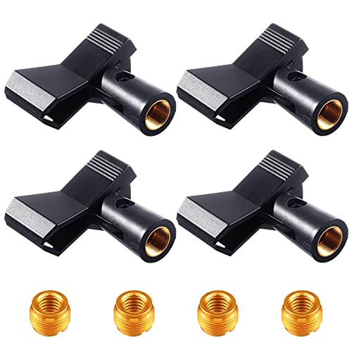 4 Pcs Mic Clips with 4 Adjustable Adapters, Mic Clip 5/8" to 3/8" - Image 2