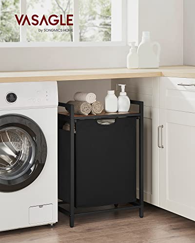 VASAGLE Laundry Hamper with Shelf, 1 Pull-Out Bag - Image 3