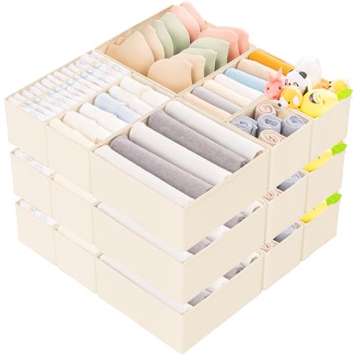 Criusia 15 Pack Drawer Organizer for Clothes, Foldable Dresser - Image 2