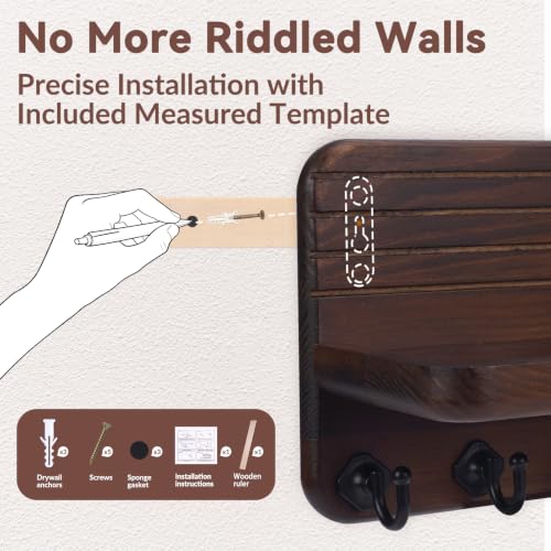 Key Holder for Wall, Mail Organizer Wall Mount with 8 - Image 6