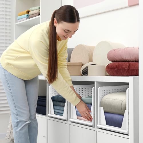 Sorbus Stackable Closet Organizer, Open-Front Shelf Bins (3 XL) - Image 8