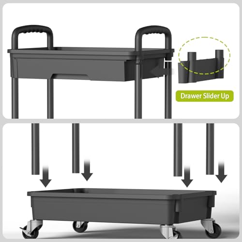 Sorgion 3 Tier Rolling Cart Organizer,Laundry Room Bathroom - Image 6