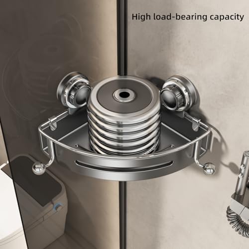 VOLPONE Corner Shower Caddy Suction Cup Shower Shelf Corner No - Image 7